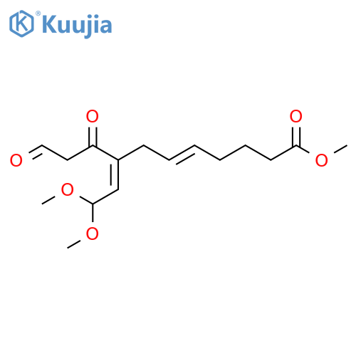 5-Undecenoic acid, 8-(2,2-dimethoxyethylidene)-9,11-dioxo-, methylester, (E,Z)- structure