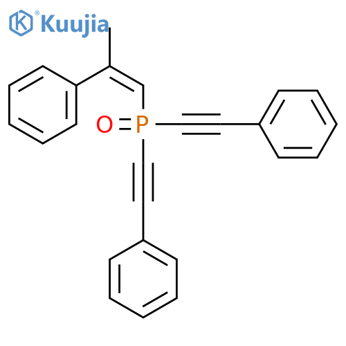 Phosphine oxide, bis(phenylethynyl)(2-phenyl-1-propenyl)- structure