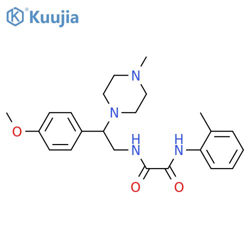 N'-2-(4-methoxyphenyl)-2-(4-methylpiperazin-1-yl)ethyl-N-(2-methylphenyl)ethanediamide structure