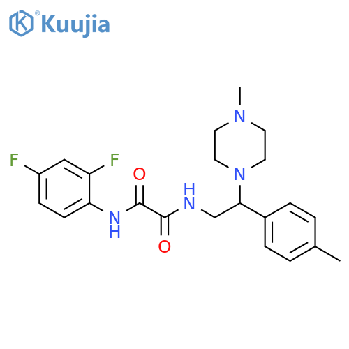 N-(2,4-difluorophenyl)-N'-2-(4-methylphenyl)-2-(4-methylpiperazin-1-yl)ethylethanediamide structure