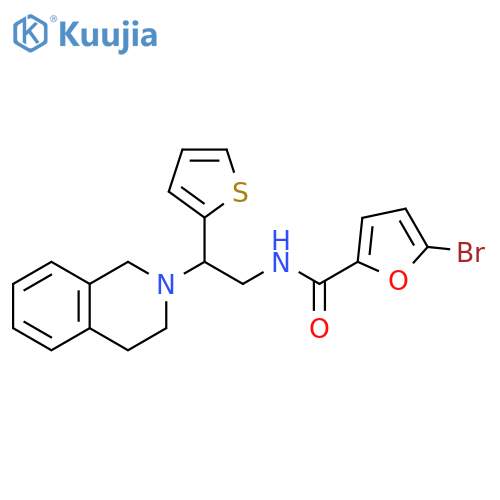 5-bromo-N-2-(1,2,3,4-tetrahydroisoquinolin-2-yl)-2-(thiophen-2-yl)ethylfuran-2-carboxamide structure