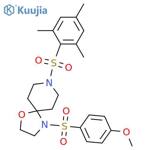 4-(4-methoxybenzenesulfonyl)-8-(2,4,6-trimethylbenzenesulfonyl)-1-oxa-4,8-diazaspiro4.5decane structure