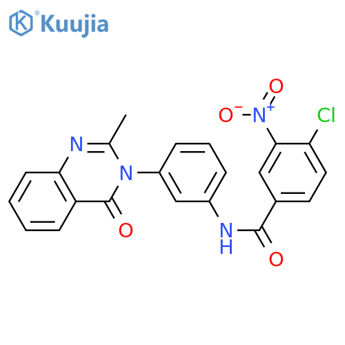 4-chloro-N-3-(2-methyl-4-oxo-3,4-dihydroquinazolin-3-yl)phenyl-3-nitrobenzamide structure