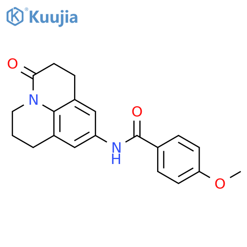 4-methoxy-N-{2-oxo-1-azatricyclo7.3.1.0^{5,13}trideca-5,7,9(13)-trien-7-yl}benzamide structure