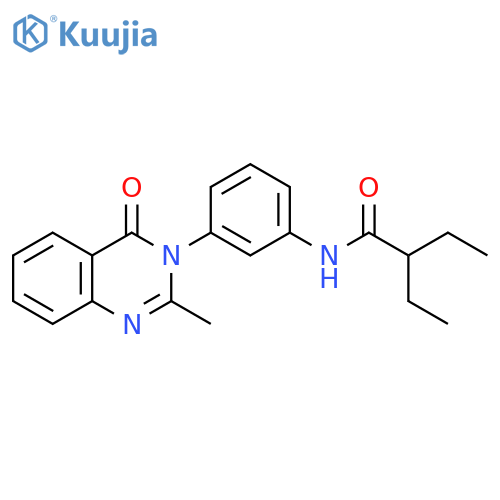 2-ethyl-N-3-(2-methyl-4-oxo-3,4-dihydroquinazolin-3-yl)phenylbutanamide structure