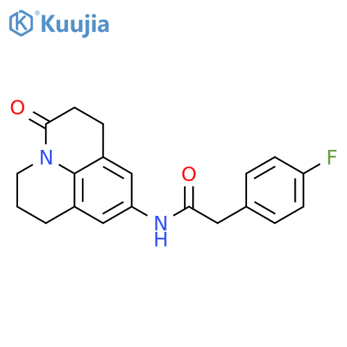 2-(4-fluorophenyl)-N-{2-oxo-1-azatricyclo7.3.1.0^{5,13}trideca-5,7,9(13)-trien-7-yl}acetamide structure