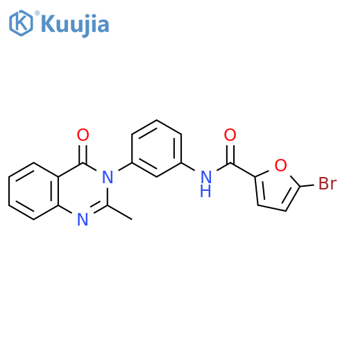 5-bromo-N-3-(2-methyl-4-oxo-3,4-dihydroquinazolin-3-yl)phenylfuran-2-carboxamide structure