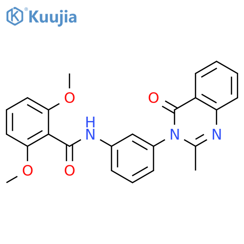 2,6-dimethoxy-N-3-(2-methyl-4-oxo-3,4-dihydroquinazolin-3-yl)phenylbenzamide structure