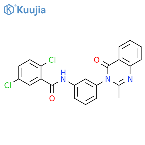 2,5-dichloro-N-3-(2-methyl-4-oxo-3,4-dihydroquinazolin-3-yl)phenylbenzamide structure