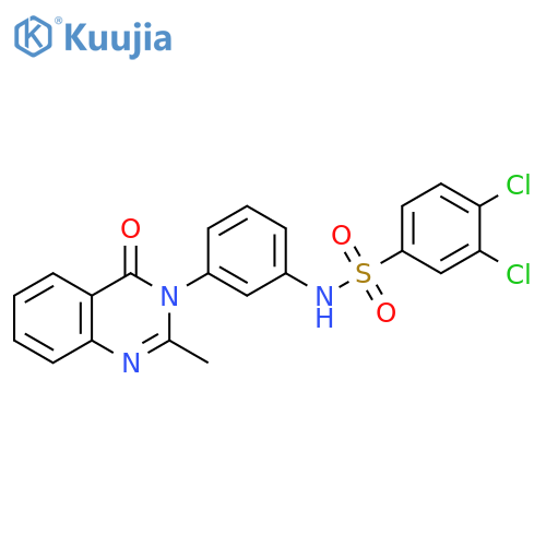 3,4-dichloro-N-3-(2-methyl-4-oxo-3,4-dihydroquinazolin-3-yl)phenylbenzene-1-sulfonamide structure