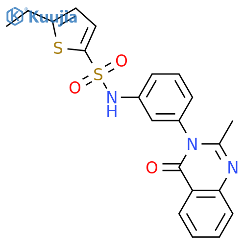 5-ethyl-N-3-(2-methyl-4-oxo-3,4-dihydroquinazolin-3-yl)phenylthiophene-2-sulfonamide structure