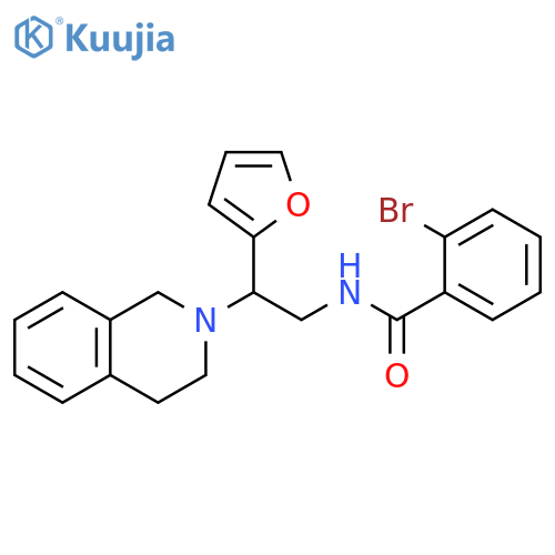 2-bromo-N-2-(furan-2-yl)-2-(1,2,3,4-tetrahydroisoquinolin-2-yl)ethylbenzamide structure