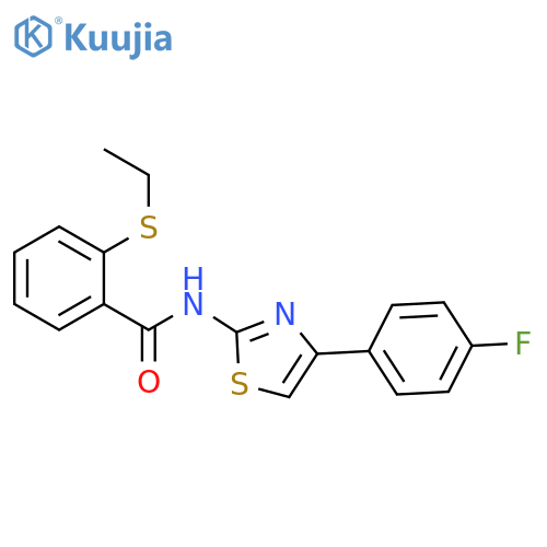 2-(ethylsulfanyl)-N-4-(4-fluorophenyl)-1,3-thiazol-2-ylbenzamide structure