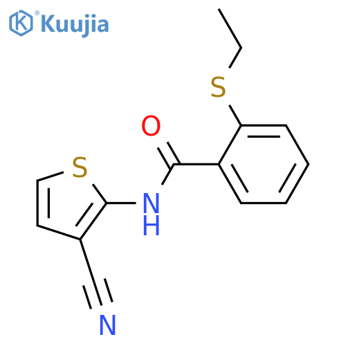 N-(3-cyanothiophen-2-yl)-2-(ethylsulfanyl)benzamide structure