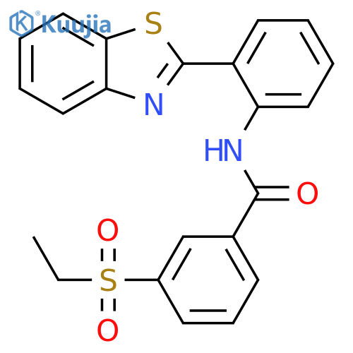 N-2-(1,3-benzothiazol-2-yl)phenyl-3-(ethanesulfonyl)benzamide structure