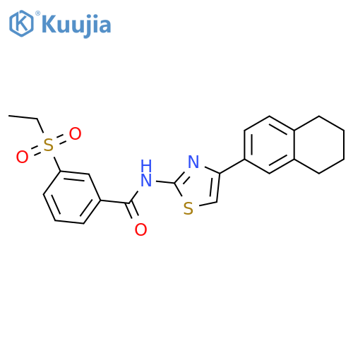 3-(ethanesulfonyl)-N-4-(5,6,7,8-tetrahydronaphthalen-2-yl)-1,3-thiazol-2-ylbenzamide structure