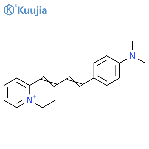 2-[4-[4-(Dimethylamino)phenyl]-1,3-butadien-1-yl]-1-ethylpyridinium structure