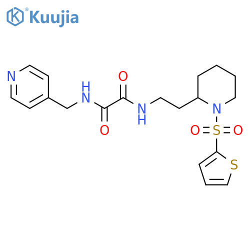 N'-(pyridin-4-yl)methyl-N-{2-1-(thiophene-2-sulfonyl)piperidin-2-ylethyl}ethanediamide structure