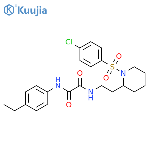 N-{2-1-(4-chlorobenzenesulfonyl)piperidin-2-ylethyl}-N'-(4-ethylphenyl)ethanediamide structure