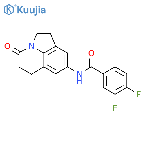 3,4-difluoro-N-{11-oxo-1-azatricyclo6.3.1.0^{4,12}dodeca-4(12),5,7-trien-6-yl}benzamide structure