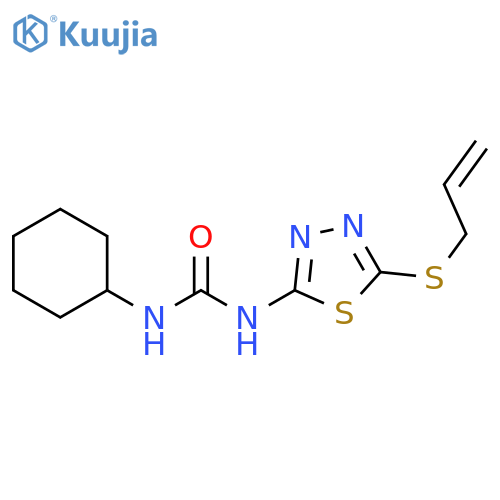 1-cyclohexyl-3-5-(prop-2-en-1-ylsulfanyl)-1,3,4-thiadiazol-2-ylurea structure
