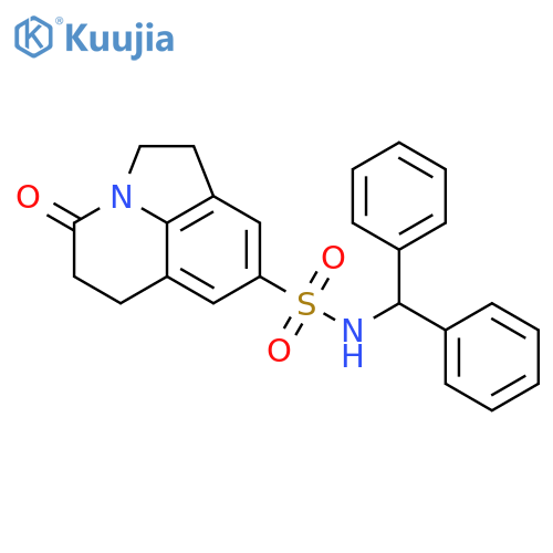 N-(diphenylmethyl)-11-oxo-1-azatricyclo6.3.1.0^{4,12}dodeca-4(12),5,7-triene-6-sulfonamide structure