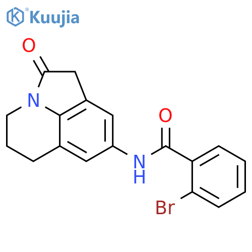 2-bromo-N-{2-oxo-1-azatricyclo6.3.1.0^{4,12}dodeca-4,6,8(12)-trien-6-yl}benzamide structure