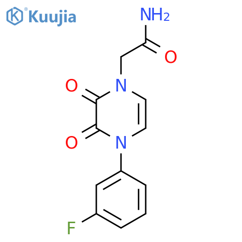 2-4-(3-fluorophenyl)-2,3-dioxo-1,2,3,4-tetrahydropyrazin-1-ylacetamide structure