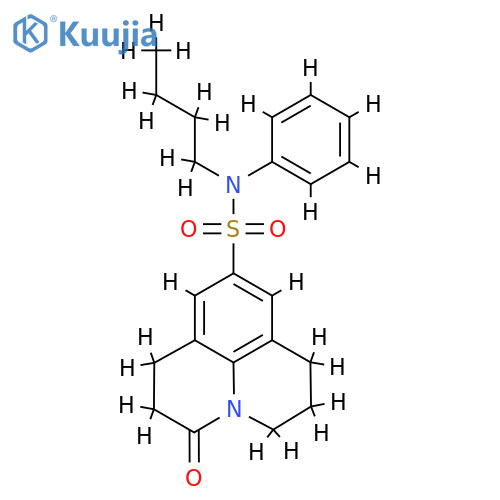 N-butyl-2-oxo-N-phenyl-1-azatricyclo7.3.1.0^{5,13}trideca-5,7,9(13)-triene-7-sulfonamide structure