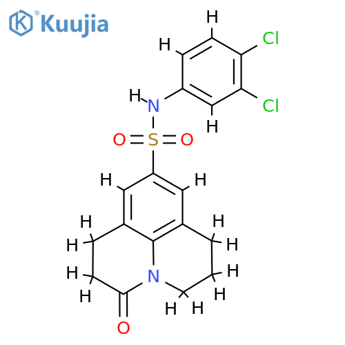 N-(3,4-dichlorophenyl)-2-oxo-1-azatricyclo7.3.1.0^{5,13}trideca-5,7,9(13)-triene-7-sulfonamide structure