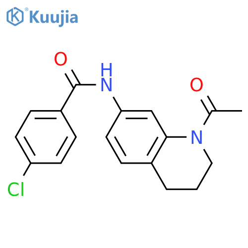 N-(1-acetyl-1,2,3,4-tetrahydroquinolin-7-yl)-4-chlorobenzamide structure