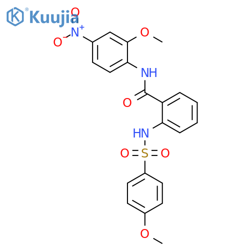 N-(2-methoxy-4-nitrophenyl)-2-(4-methoxybenzenesulfonamido)benzamide structure