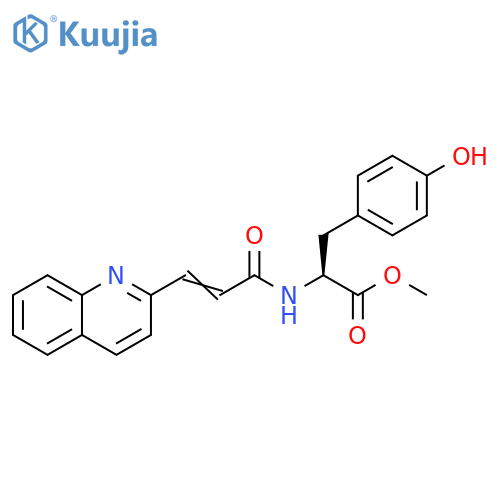 L-Tyrosine, N-[1-oxo-3-(2-quinolinyl)-2-propenyl]-, methyl ester structure