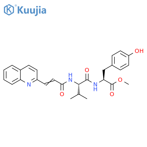 L-Tyrosine, N-[N-[1-oxo-3-(2-quinolinyl)-2-propenyl]-L-valyl]-, methylester structure