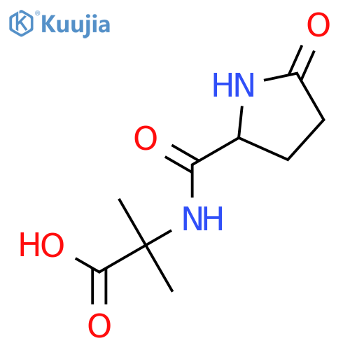 Alanine, 2-methyl-N-(5-oxo-L-prolyl)- structure