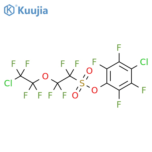Ethanesulfonic acid, 2-(2-chloro-1,1,2,2-tetrafluoroethoxy)-1,1,2,2-tetrafluoro-, 4-chloro-2,3,5,6-tetrafluorophenyl ester structure