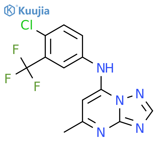 N-4-chloro-3-(trifluoromethyl)phenyl-5-methyl-1,2,4triazolo1,5-apyrimidin-7-amine structure