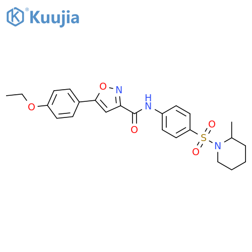 5-(4-ethoxyphenyl)-N-{4-(2-methylpiperidin-1-yl)sulfonylphenyl}-1,2-oxazole-3-carboxamide structure