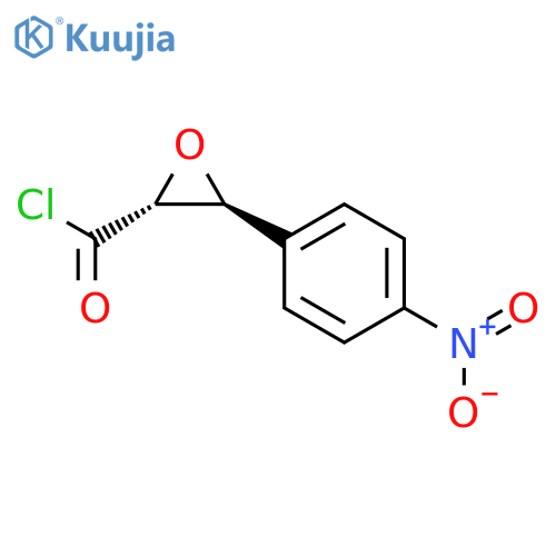 Oxiranecarbonyl chloride, 3-(4-nitrophenyl)-, trans- structure