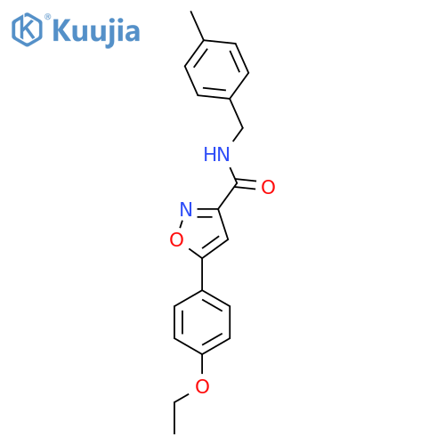 5-(4-ethoxyphenyl)-N-(4-methylphenyl)methyl-1,2-oxazole-3-carboxamide structure