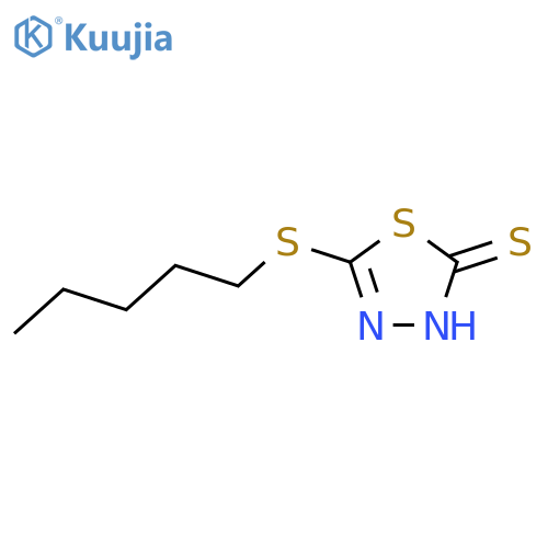 1,3,4-Thiadiazole-2(3H)-thione,5-(pentylthio)- structure