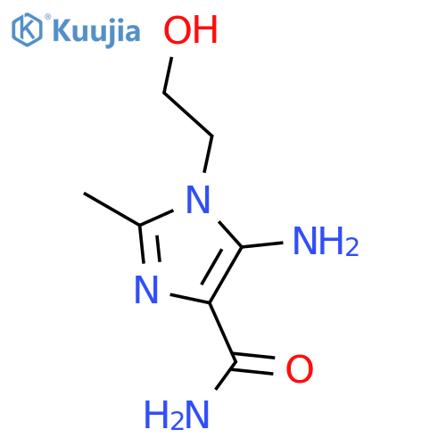 5-Amino-1-(2-hydroxy-ethyl)-2-methyl-1H-imidazole-4-carboxylic acid amide structure