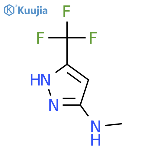 N-methyl-5-(trifluoromethyl)-1H-Pyrazol-3-amine structure