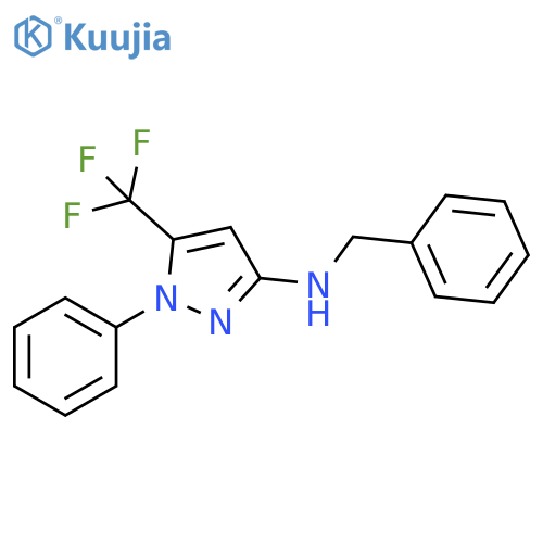 1H-Pyrazol-3-amine, 1-phenyl-N-(phenylmethyl)-5-(trifluoromethyl)- structure