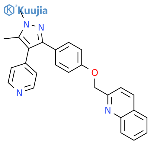 Quinoline,2-[[4-[1,5-dimethyl-4-(4-pyridinyl)-1H-pyrazol-3-yl]phenoxy]methyl]- structure