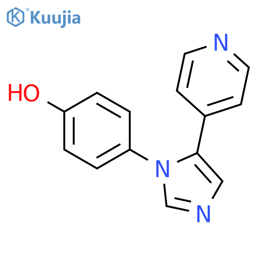 Phenol, 4-[5-(4-pyridinyl)-1H-imidazol-1-yl]- structure