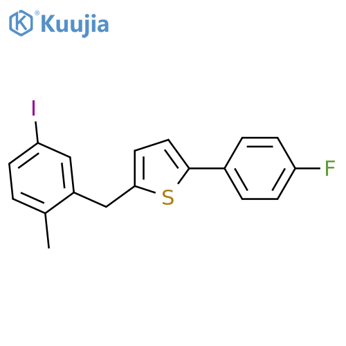 2-(4-Fluorophenyl)-5-(5-iodo-2-methylphenyl)methylthiophene structure