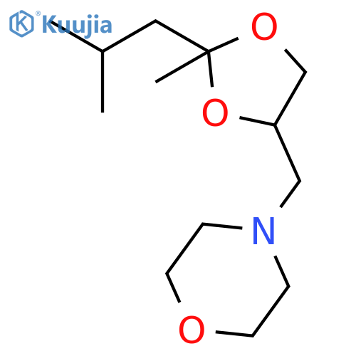 Morpholine, 4-[[2-methyl-2-(2-methylpropyl)-1,3-dioxolan-4-yl]methyl]- structure