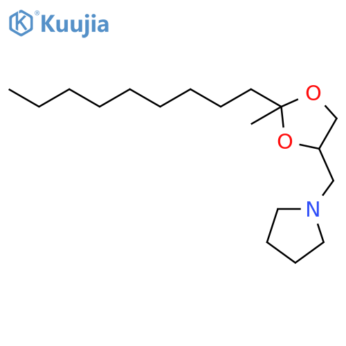 Pyrrolidine, 1-[(2-methyl-2-nonyl-1,3-dioxolan-4-yl)methyl]- structure