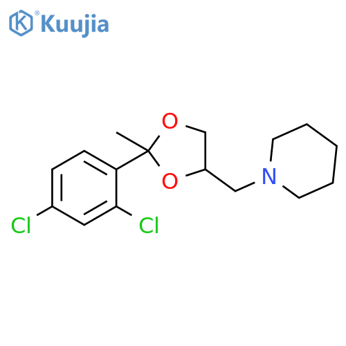 Piperidine, 1-[[2-(2,4-dichlorophenyl)-2-methyl-1,3-dioxolan-4-yl]methyl]- structure
